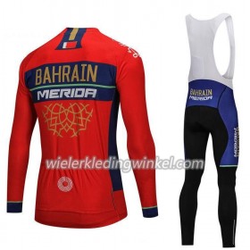 Set Fietsshirt Lange Mouw + Lange Koersbroek 2018 Bahrain-Merida N001